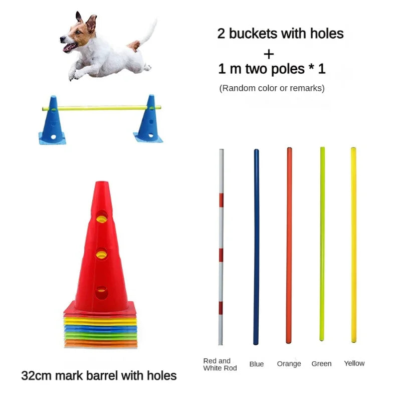 Dog Agility Training Set Jumping Bar Obstacle Hurdle Equipment
