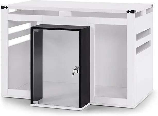 Villa Style Wooden Dog Crate With Glass Door