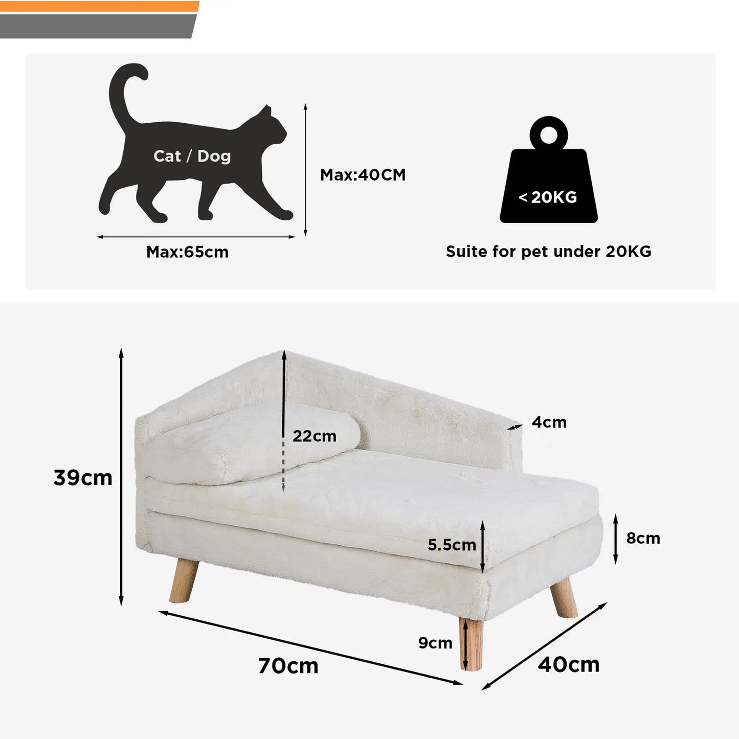Guangdong Elevated Pet Bed With Solid Wood Legs Indoor Sofa