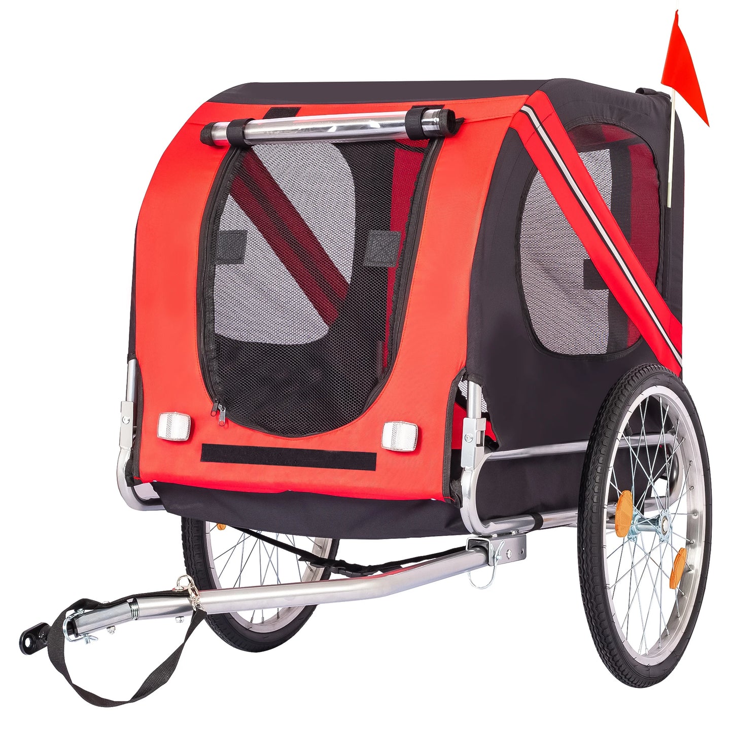 HiMISS Steel Dog Bike Trailer With Universal Coupler Folding Carrier