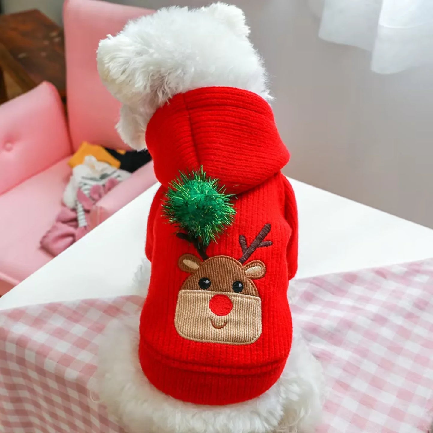 Pet Skirt Dress Warm Winter Christmas Dog Clothes Outfit