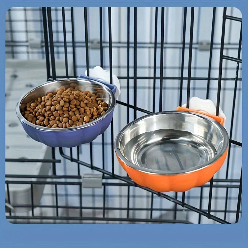 Hign-concerned Stainless Steel Suspended Pet Bowl With Adjustable Height
