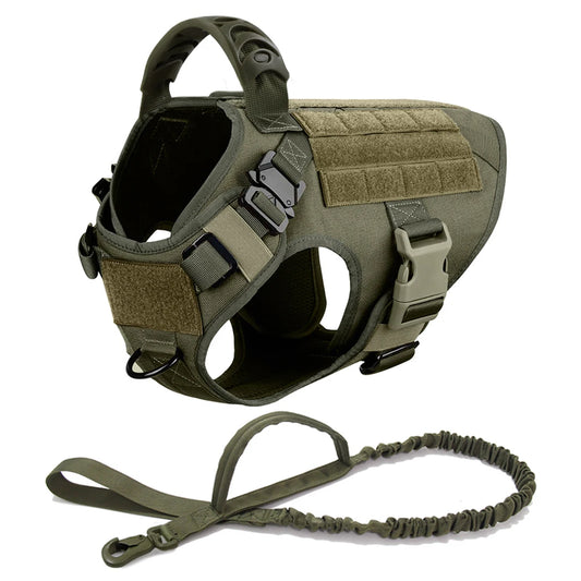 PETRAVELCN Tactical Dog Harness Vest No Pull for Training Walking