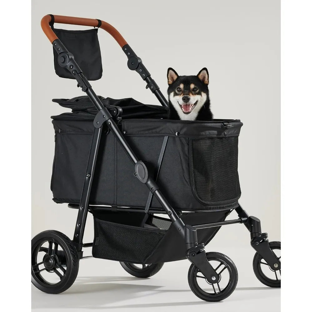 DAFIFY All Terrain Dog Stroller With Adjustable Handle And Canopy