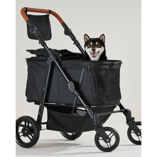DAFIFY All Terrain Dog Stroller With Adjustable Handle And Canopy