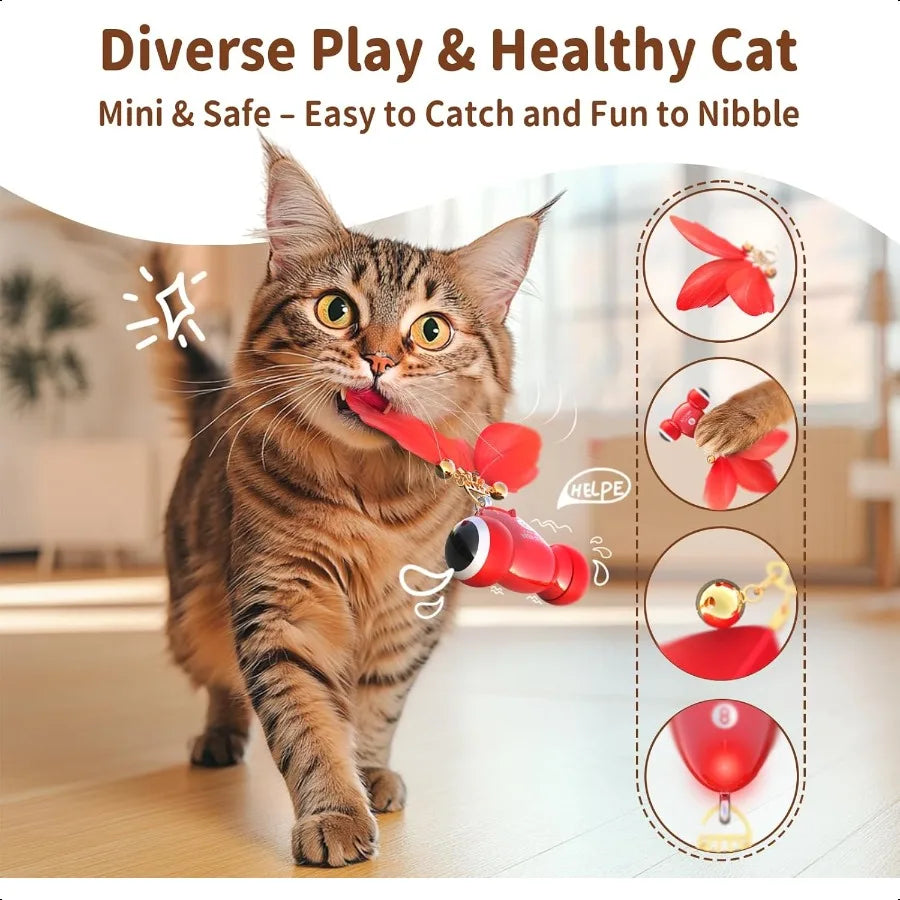 KiTiFISH Upgrade Interactive Cat Toy With Motion Activation USB Rechargeable