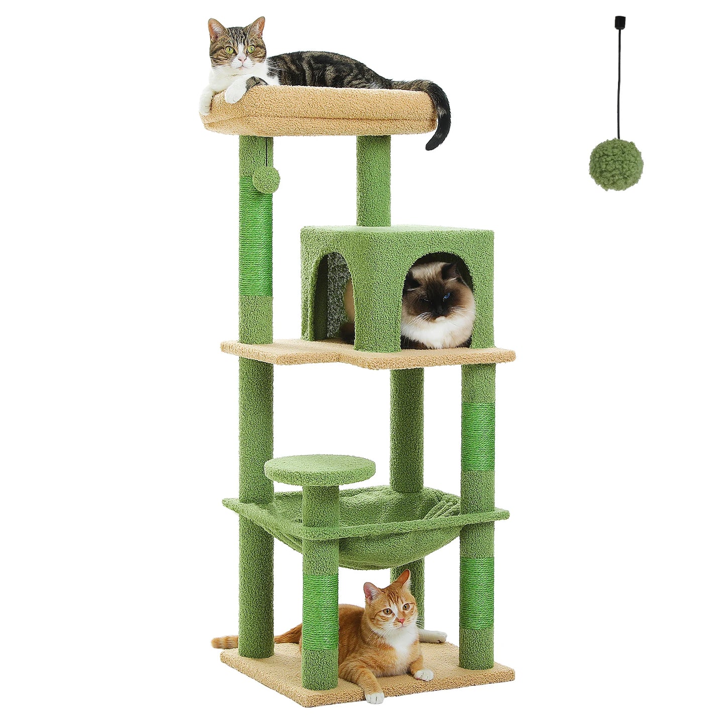 PETEPELACN Cat Tree Indoor 5-Level Tower With Metal Frame