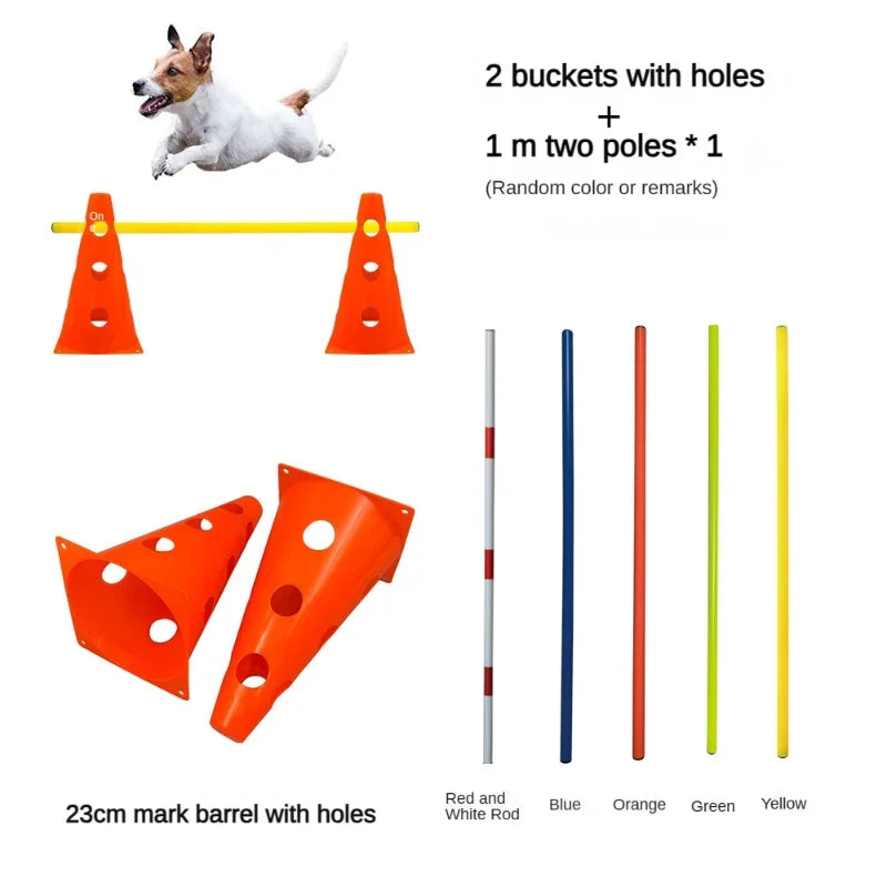 Dog Agility Training Set Jumping Bar Obstacle Hurdle Equipment