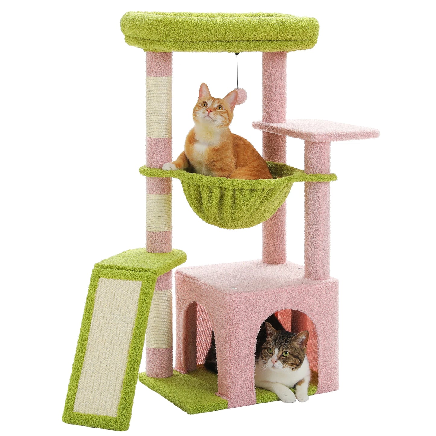 PEQULTICN Cat Tree Tower With Natural Sisal Scratching Post