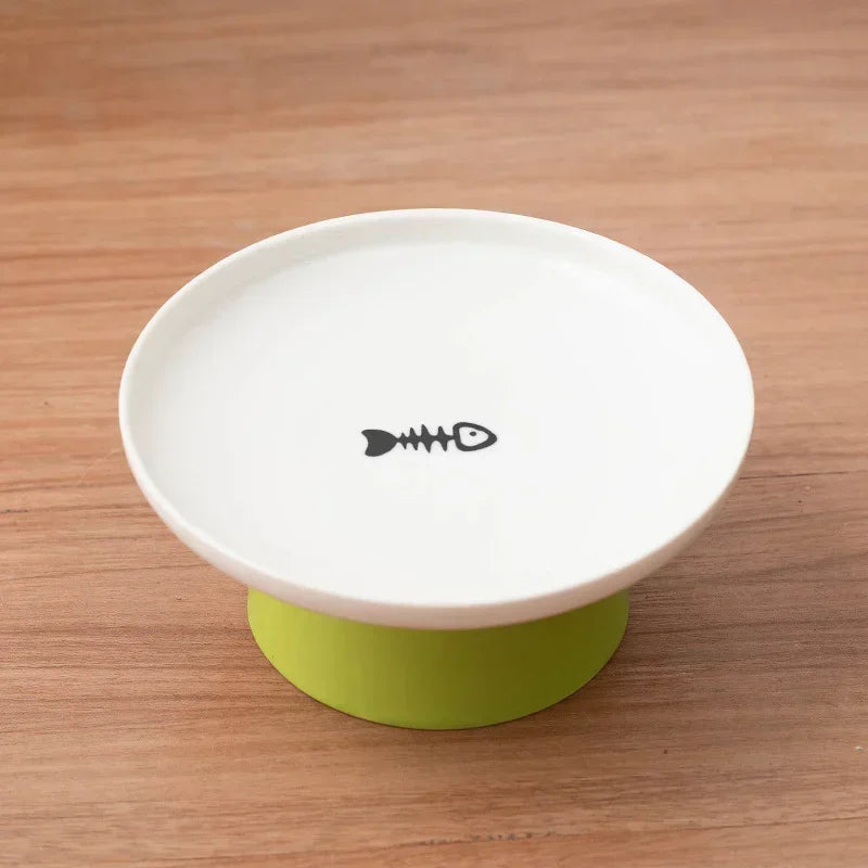 Hign-concerned Ceramic Cat Bowl Pet Dish For Cats And Kittens