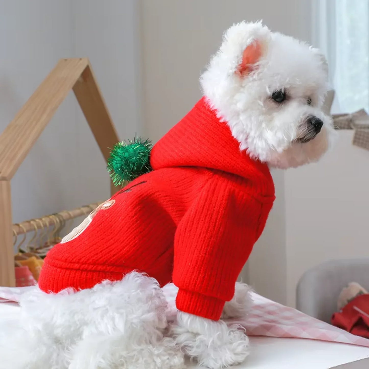 Pet Skirt Dress Warm Winter Christmas Dog Clothes Outfit