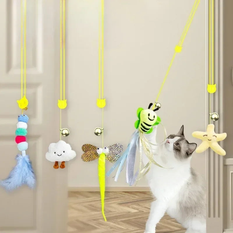 Cat Rope Teasing Toy For Cats With Bell And Hanging