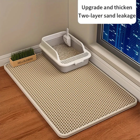 High-concerned Cat Litter Mat Honeycomb Double Layer Waterproof