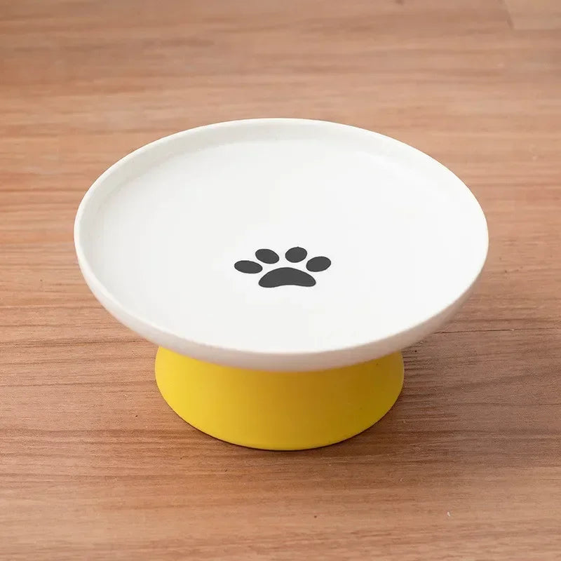 Hign-concerned Ceramic Cat Bowl Pet Dish For Cats And Kittens