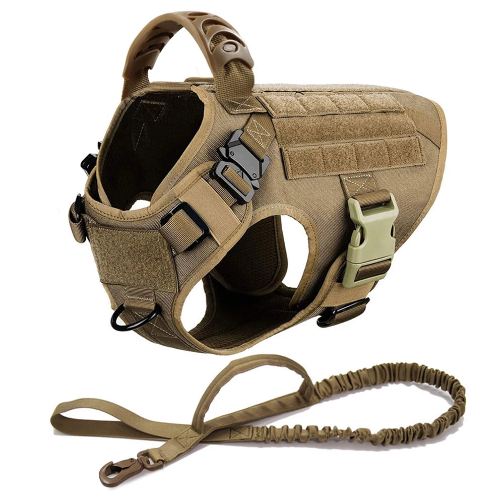 PETRAVELCN Tactical Dog Harness Vest No Pull for Training Walking
