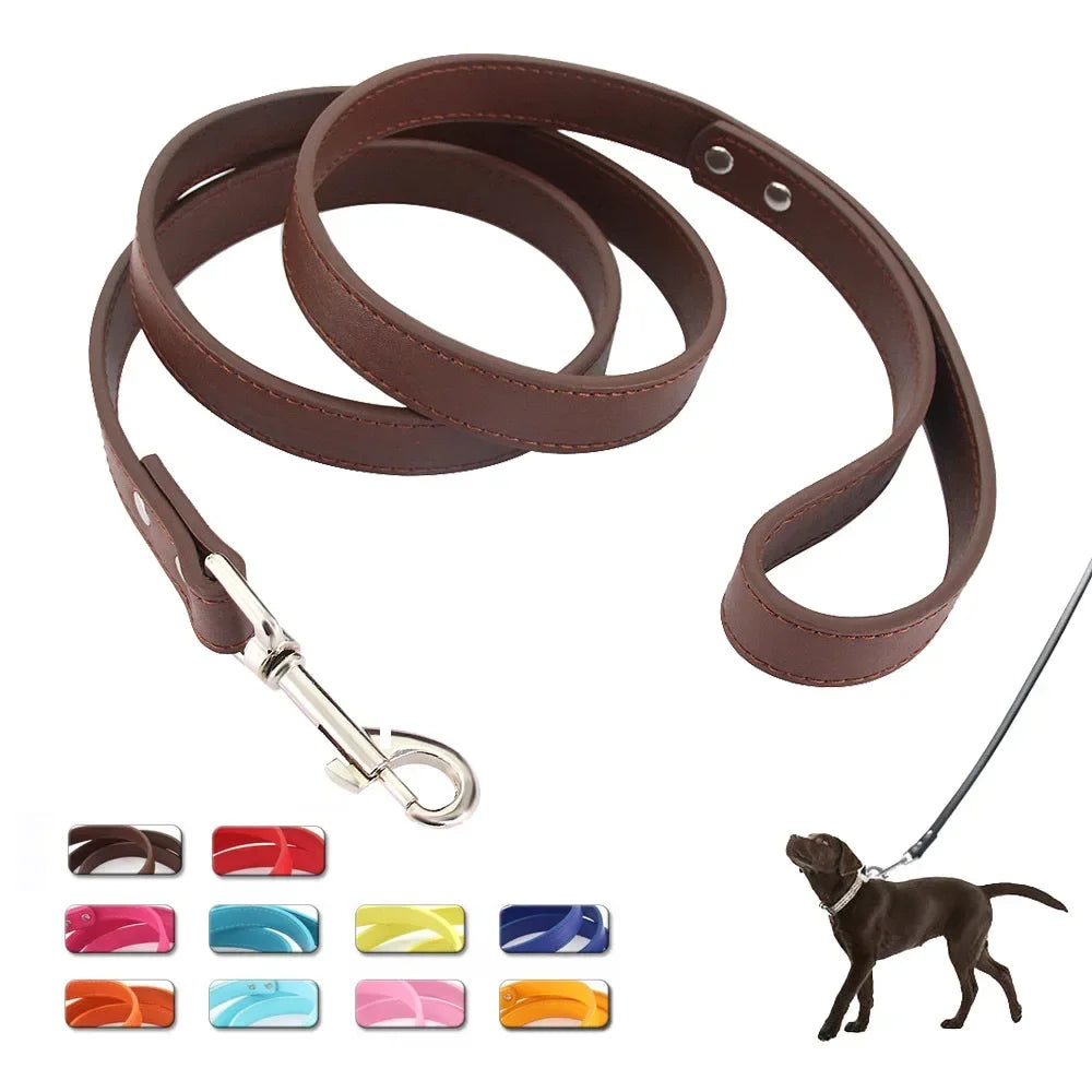 YTYINCN Leather Dog Leash For Pets Durable Walking Lead With Comfortable Handle Grip