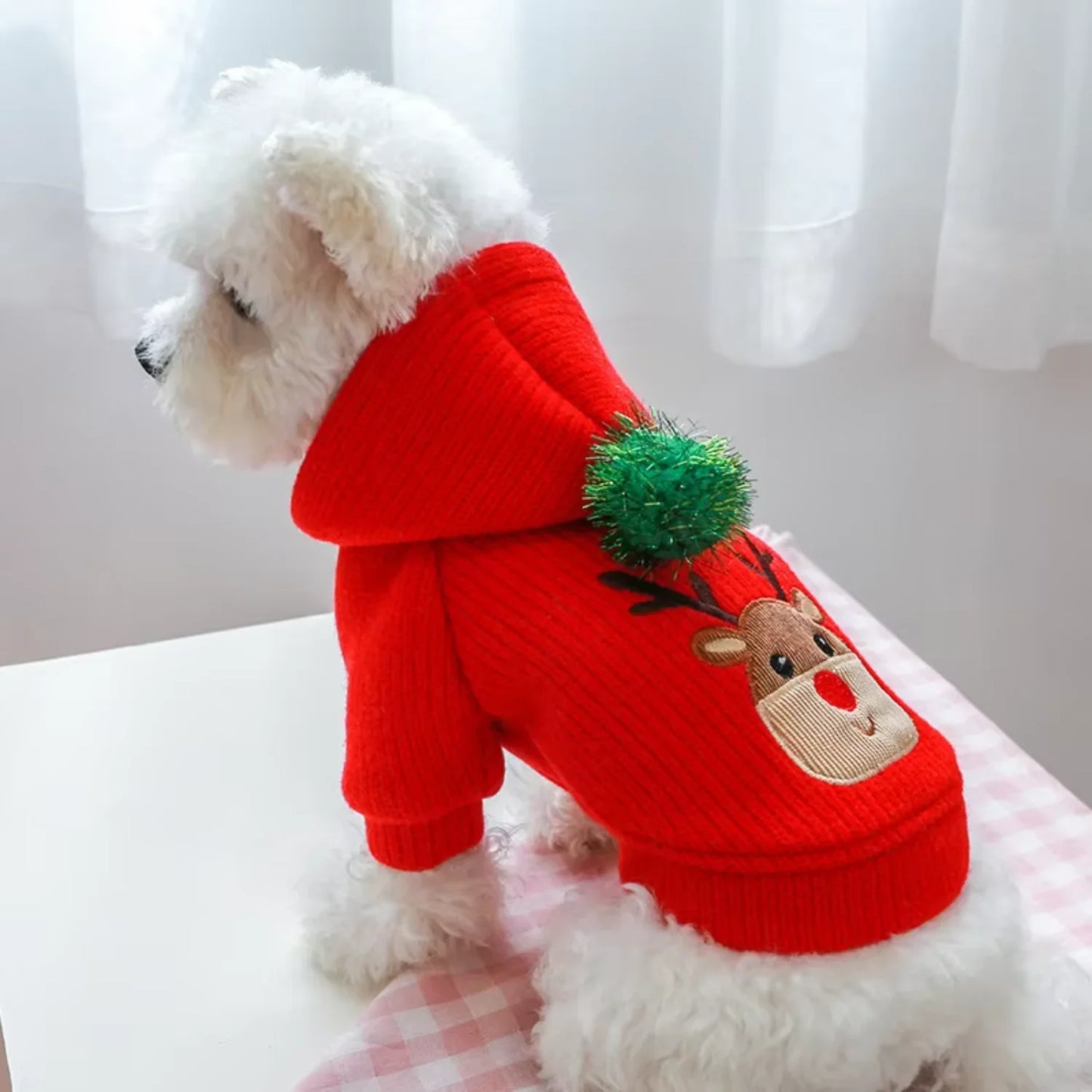 Pet Skirt Dress Warm Winter Christmas Dog Clothes Outfit