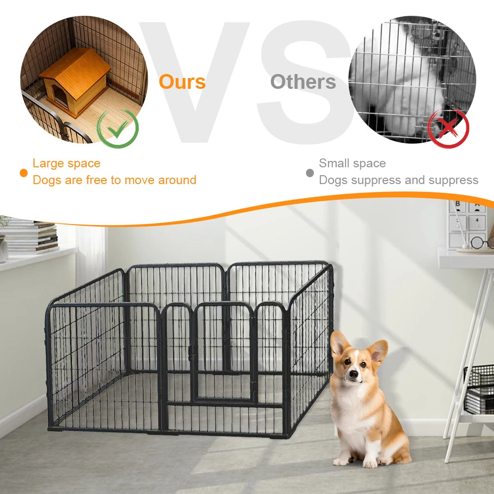 APWIKOGER Heavy Duty 6 Panel Portable Pet Playpen For Dogs