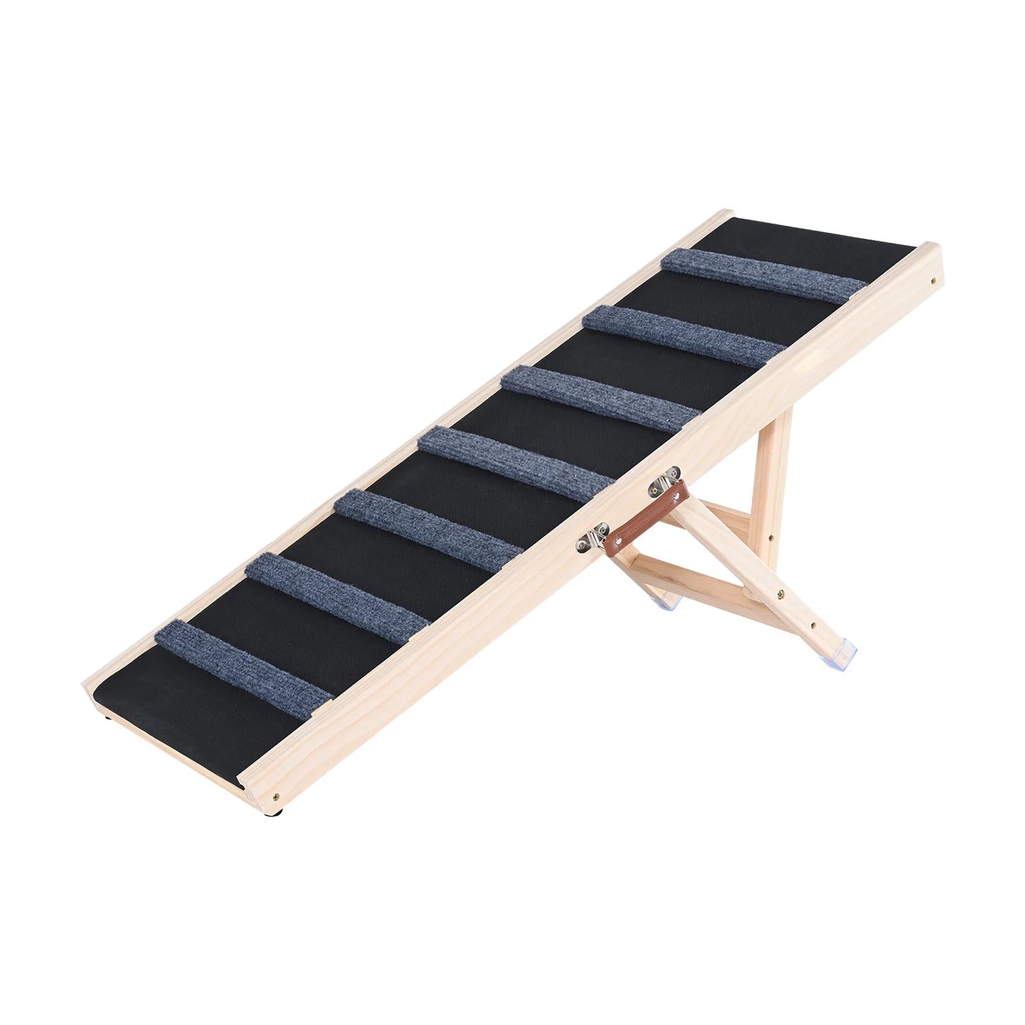 SucceBuy Folding Dog Ramp Anti-Slip Adjustable Wooden Pet Ramp