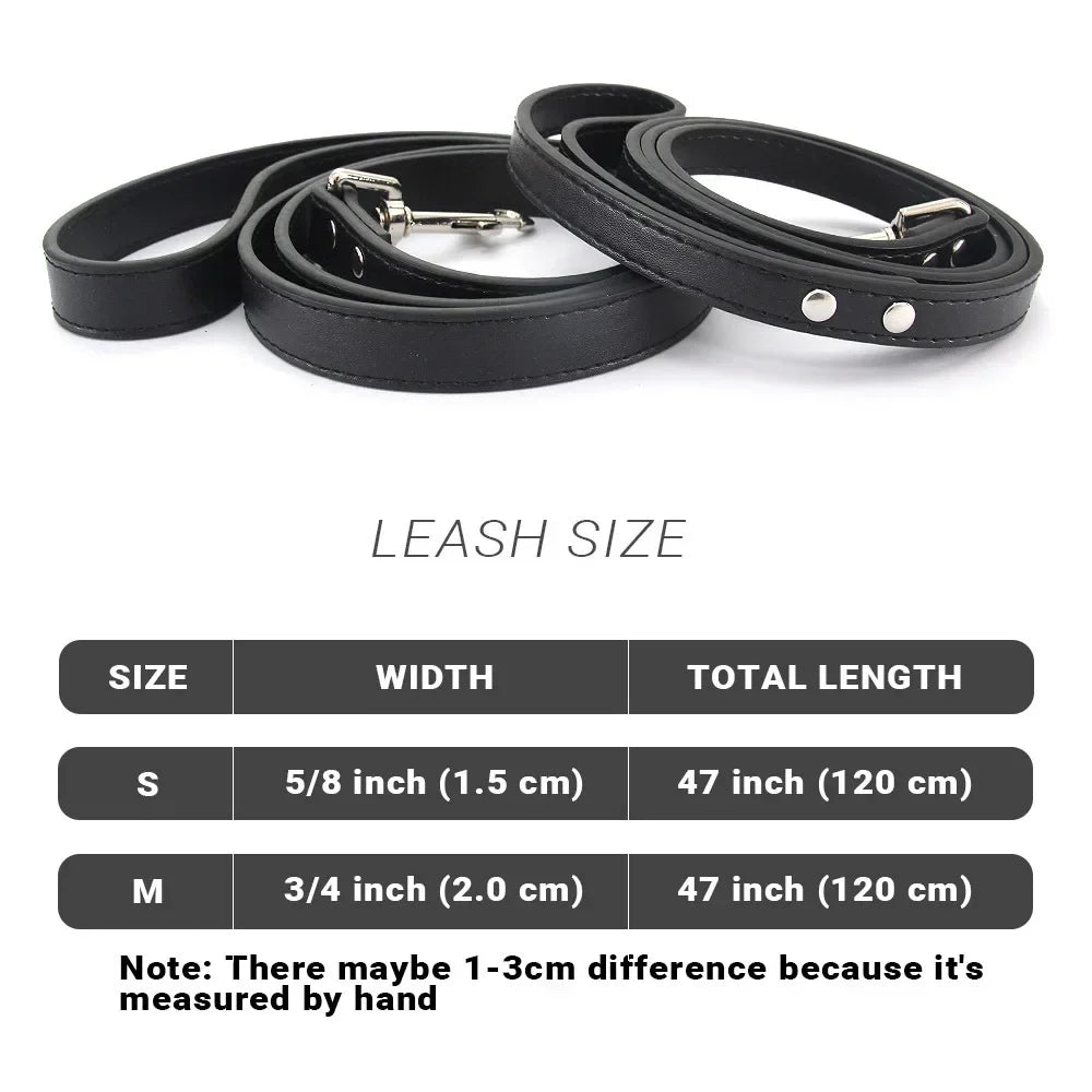 YTYINCN Leather Dog Leash For Pets Durable Walking Lead With Comfortable Handle Grip