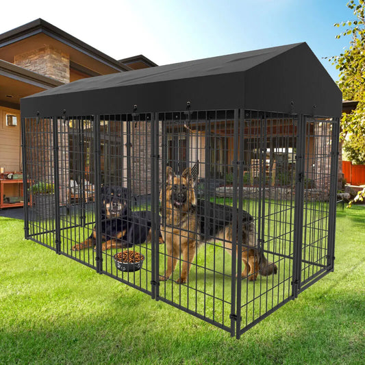 High-concerned Dog Cage Pet Run Enclosure With Roof Playpen Outdoor