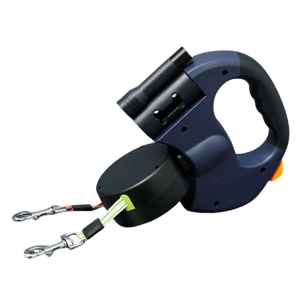 Alloet Double Headed Retractable Dog Leash Traction Rope LED Light