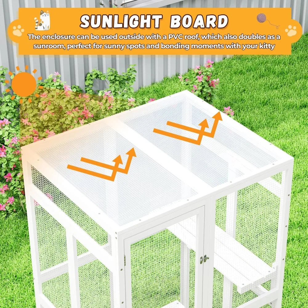 Catio Outdoor Cat Enclosure For Patio With Window Access