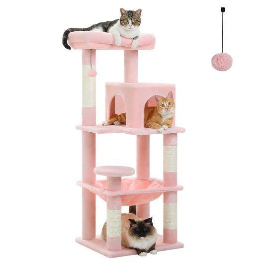 PETEPELACN Cat Tree Indoor 5-Level Tower With Metal Frame