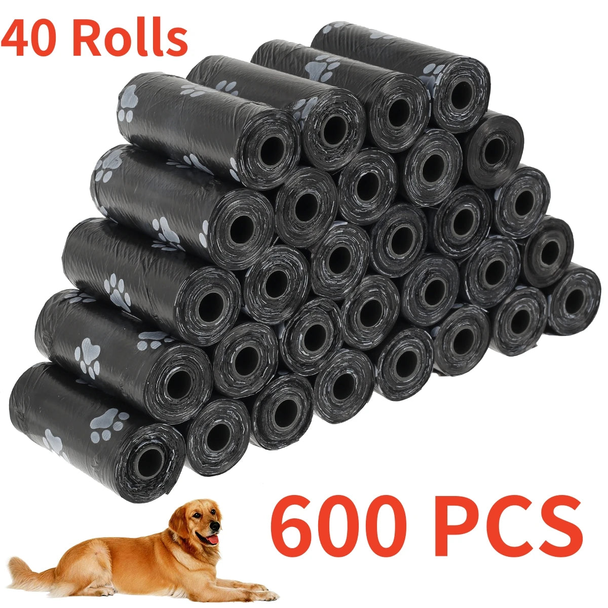 Dog Accessories Biodegradable Poop Bags Dispenser 2 Rolls For Pets
