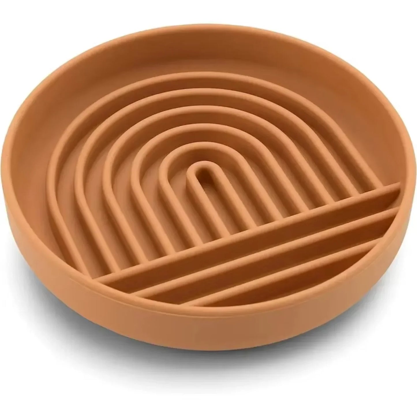 Hign-concerned Slow Feeder Dog Bowl Round Silicone Anti-Choking