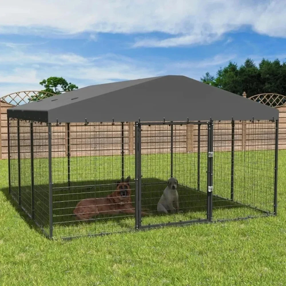 High-concerned Outdoor Heavy Duty Dog Kennel With Waterproof Roof