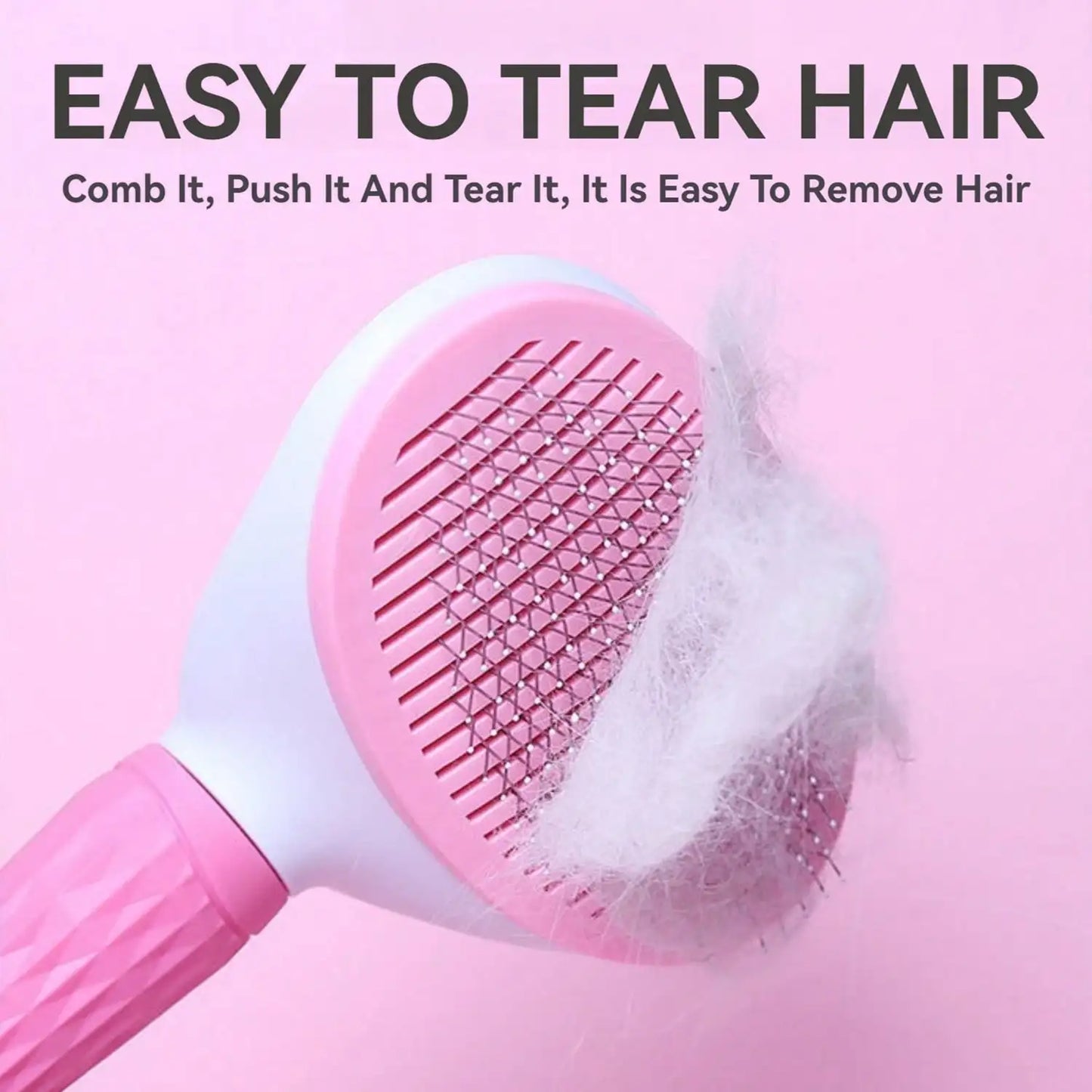 Hign-concerned Stainless Steel 4 In 1 Self Cleaning Pet Comb