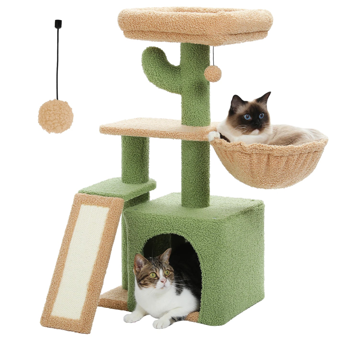 PEQULTICN Cat Tree Tower With Natural Sisal Scratching Post