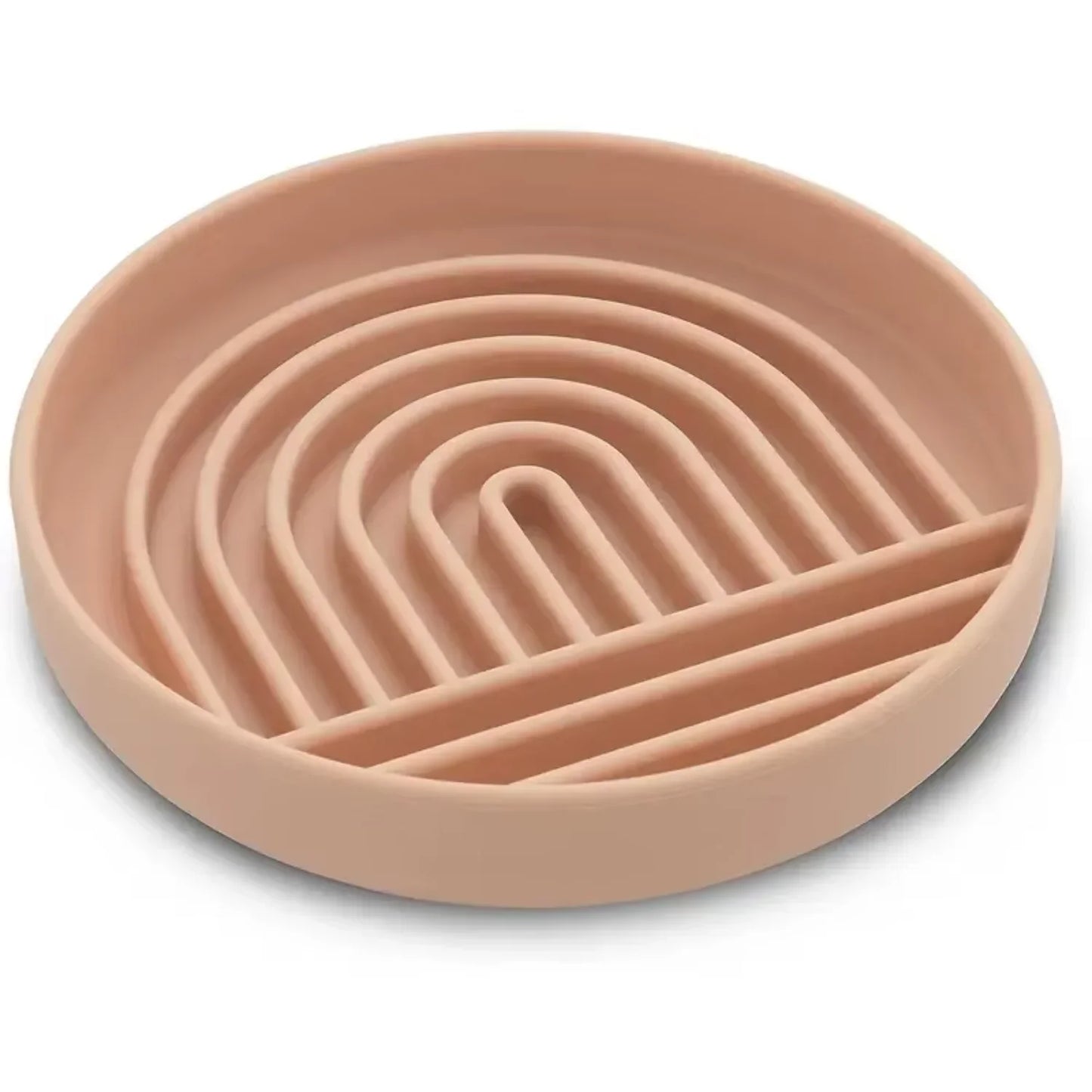 Hign-concerned Slow Feeder Dog Bowl Round Silicone Anti-Choking
