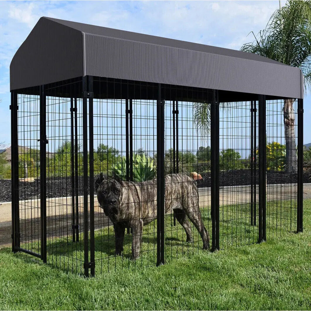 High-concerned Dog Cage Pet Run Enclosure With Roof Playpen Outdoor