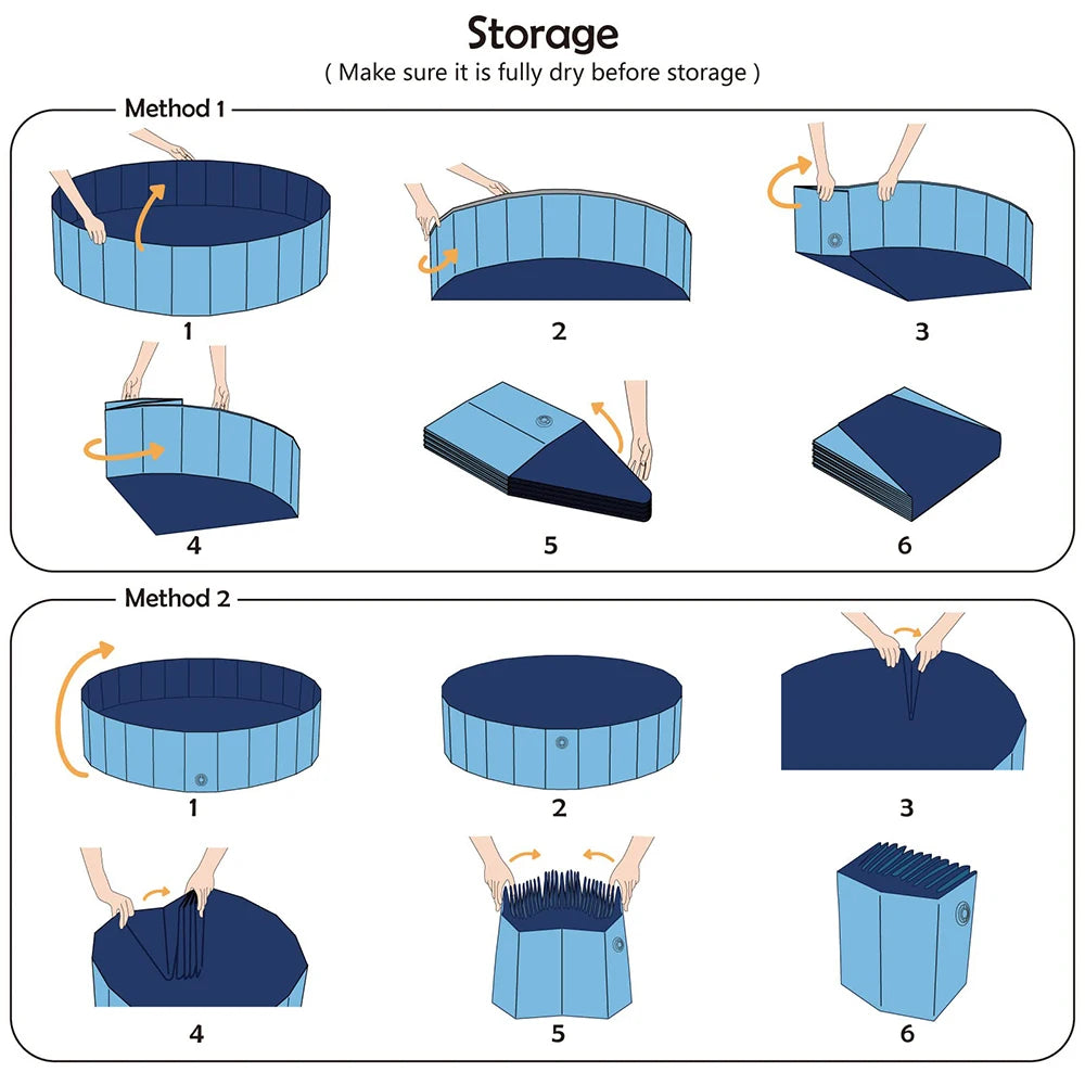 PETRAVELCN Foldable Portable Dog Pool For Pets Durable