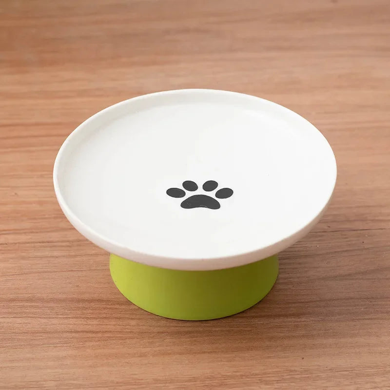 Hign-concerned Ceramic Cat Bowl Pet Dish For Cats And Kittens