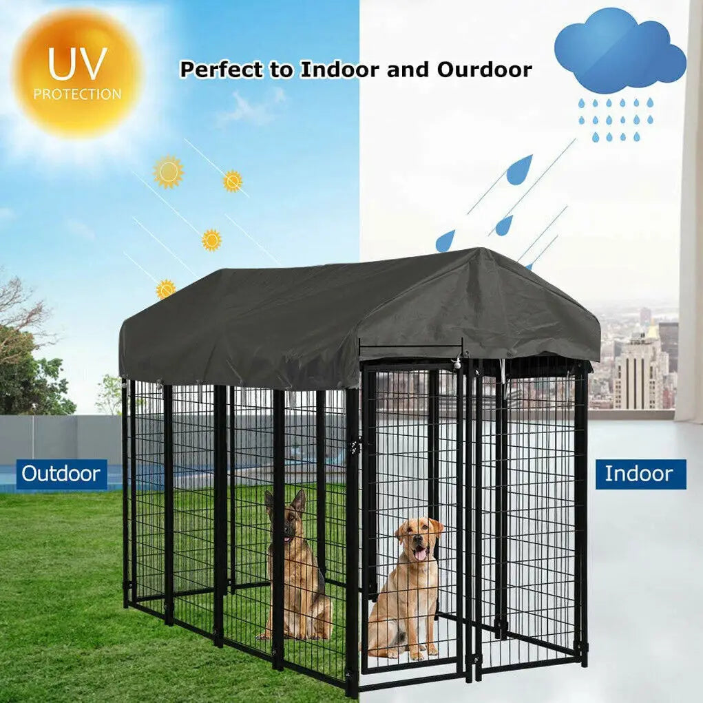 High-concerned Dog Cage Pet Run Enclosure With Roof Playpen Outdoor