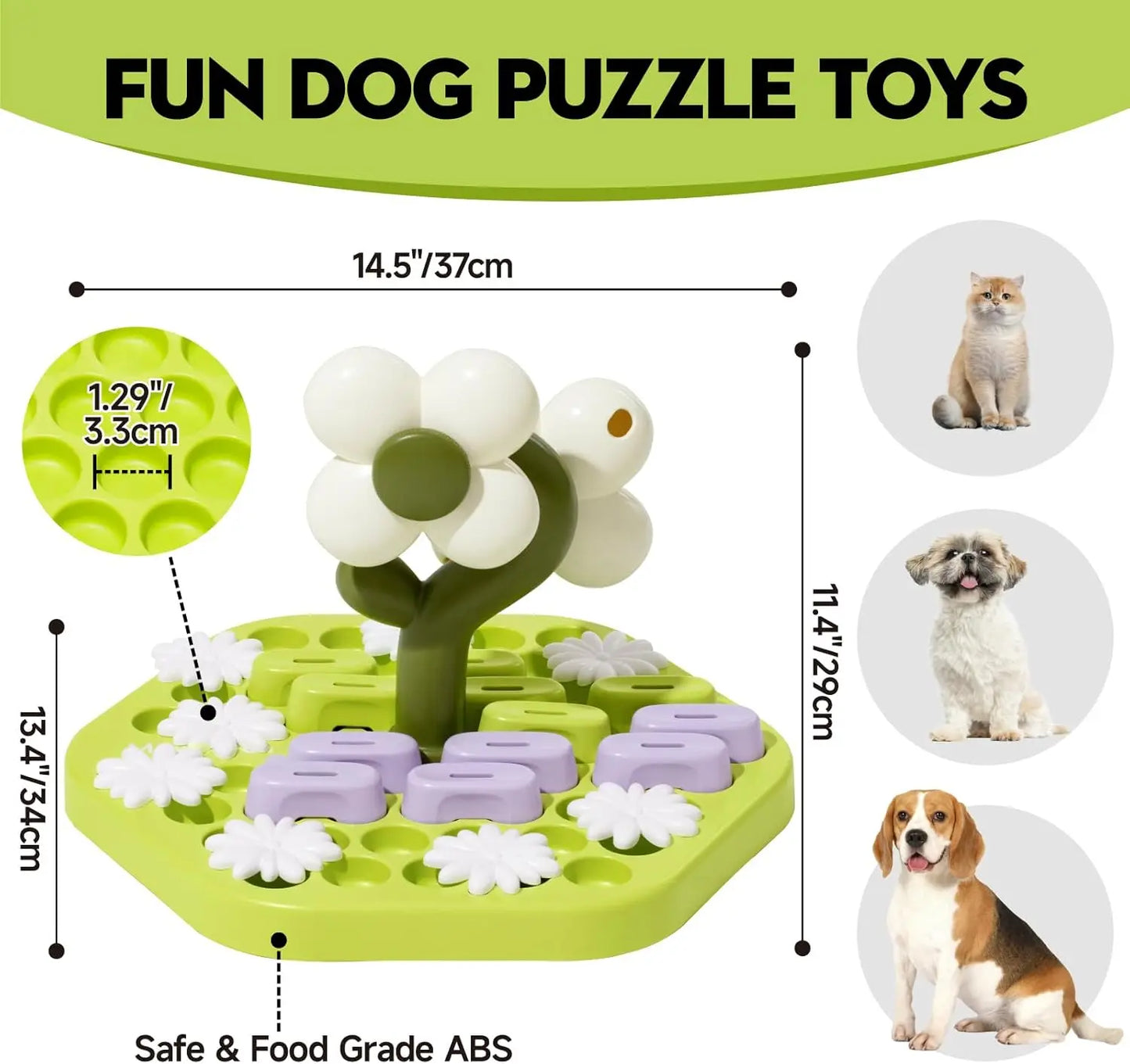 MEWOOFUN Level 4 Dog Puzzle Toy Enrichment Interactive Feeder