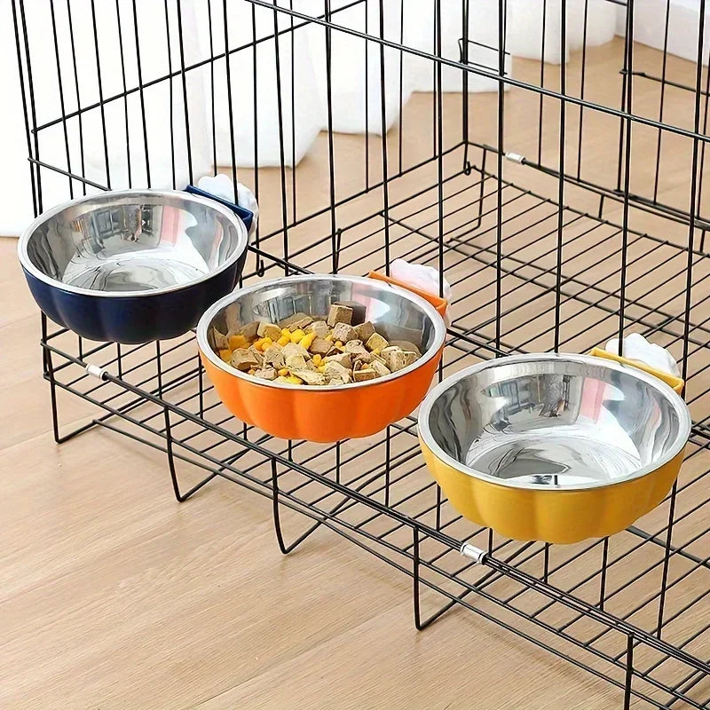 Hign-concerned Stainless Steel Suspended Pet Bowl With Adjustable Height