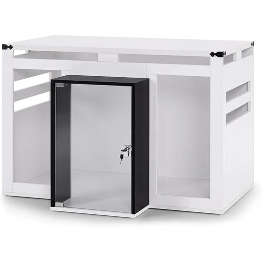 Villa Style Wooden Dog Crate With Glass Door