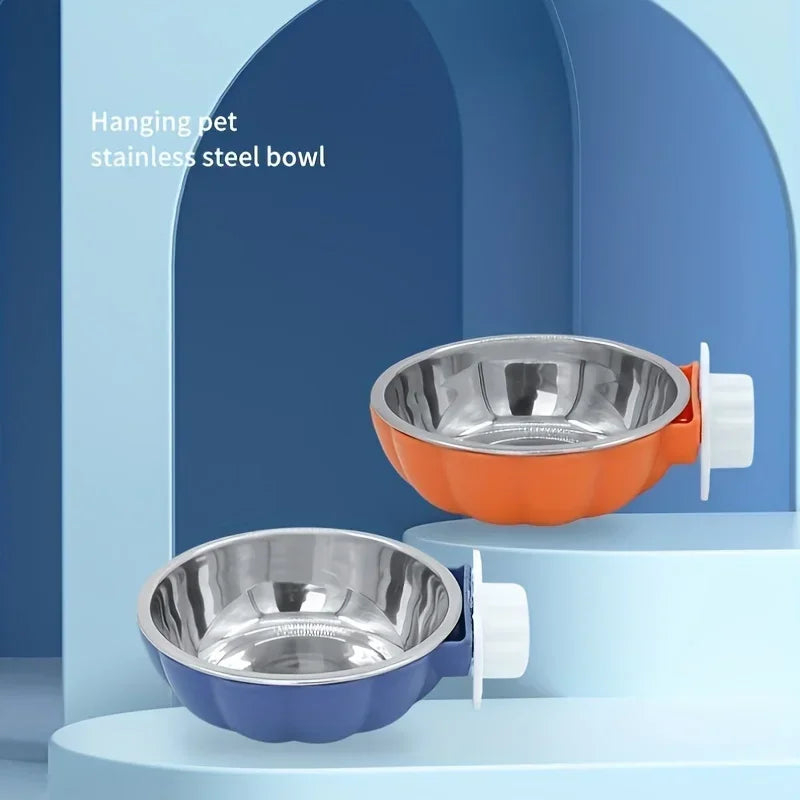 Hign-concerned Stainless Steel Suspended Pet Bowl With Adjustable Height