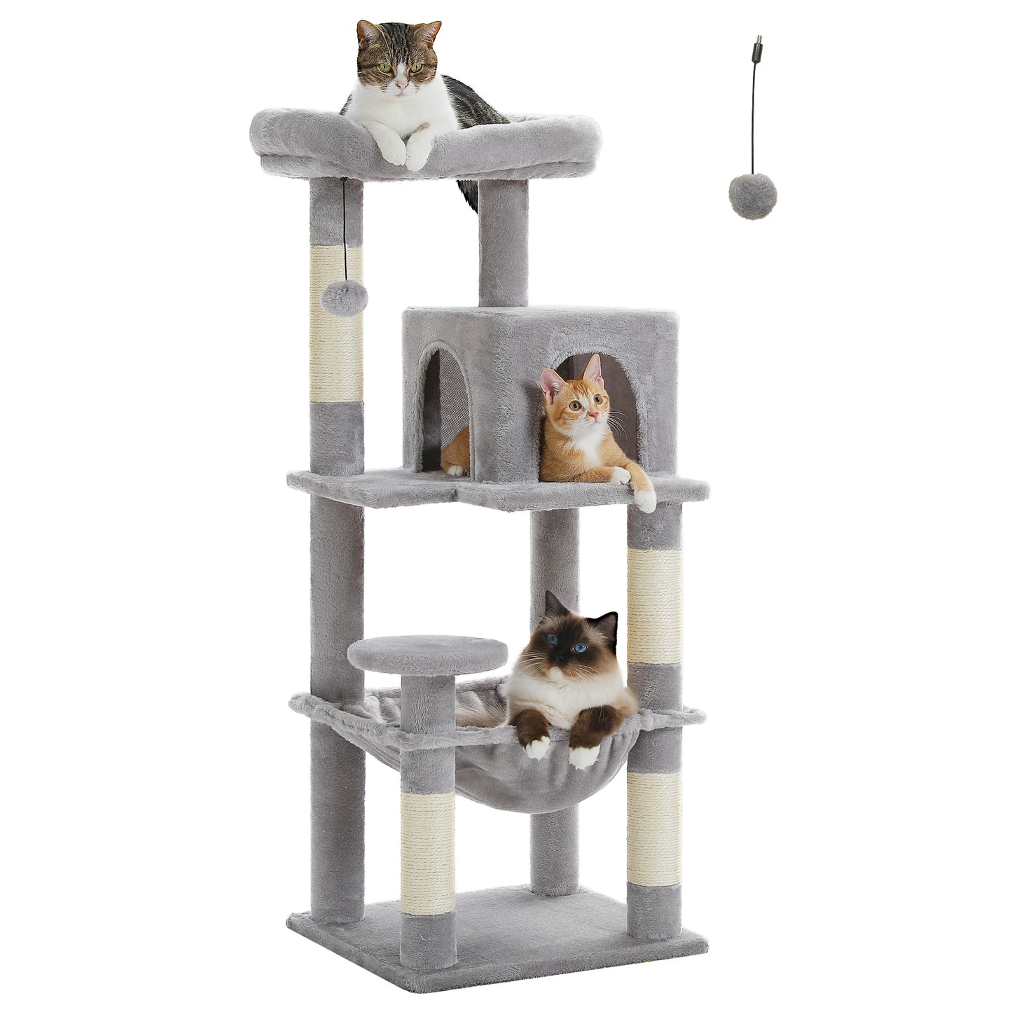 PETEPELACN Cat Tree Indoor 5-Level Tower With Metal Frame