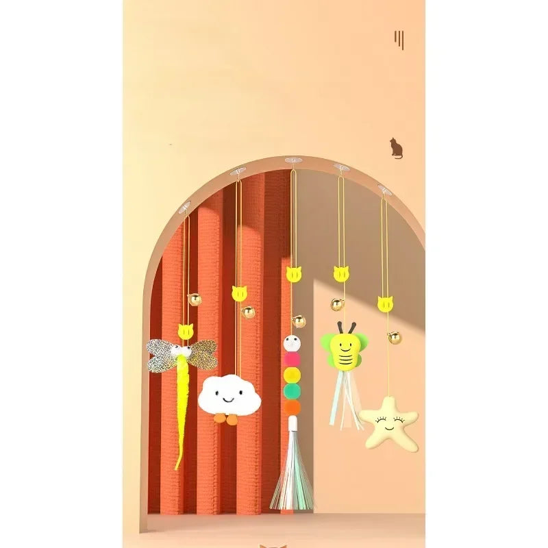 Cat Rope Teasing Toy For Cats With Bell And Hanging