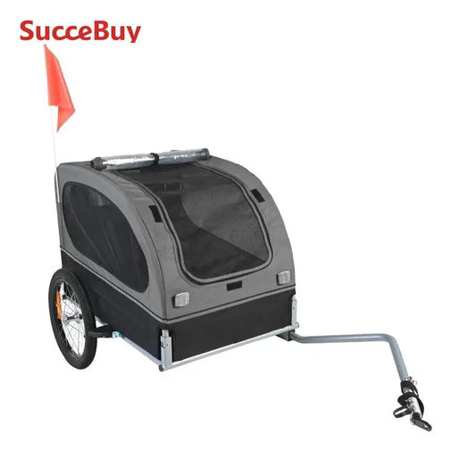 SucceBuy Dog Bike Trailer Carrier For Medium Breeds With Wheels