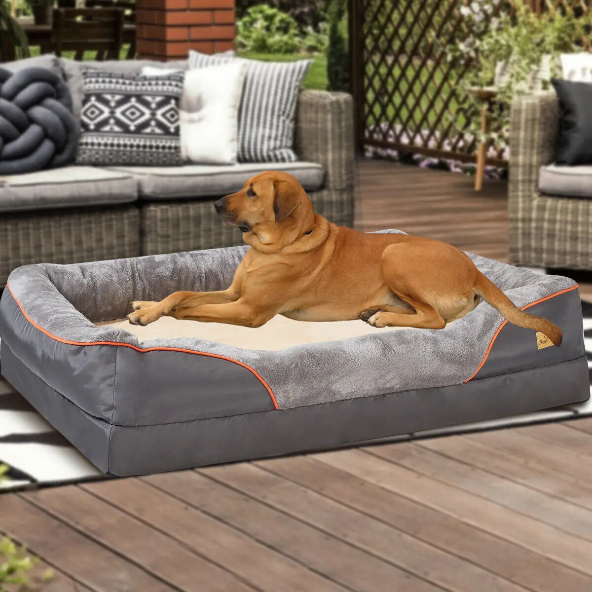 BINGOPAW Super Soft Orthopedic Foam Dog Bed With Removable Cotton Cover