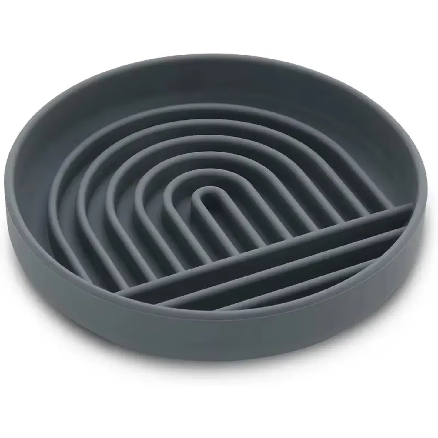 Hign-concerned Slow Feeder Dog Bowl Round Silicone Anti-Choking