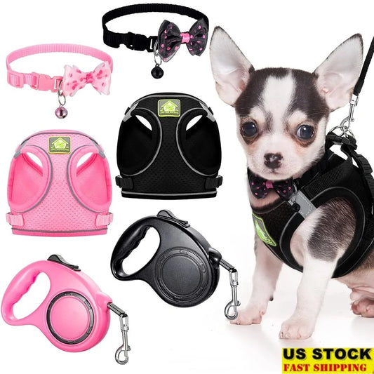 XMSJ 6 Piece Dog Harness Set With Leashes And Collars
