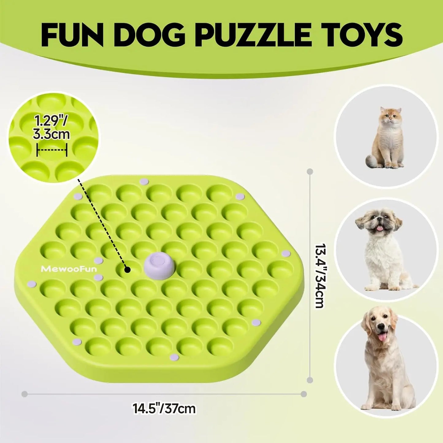 MEWOOFUN Level 4 Dog Puzzle Toy Enrichment Interactive Feeder