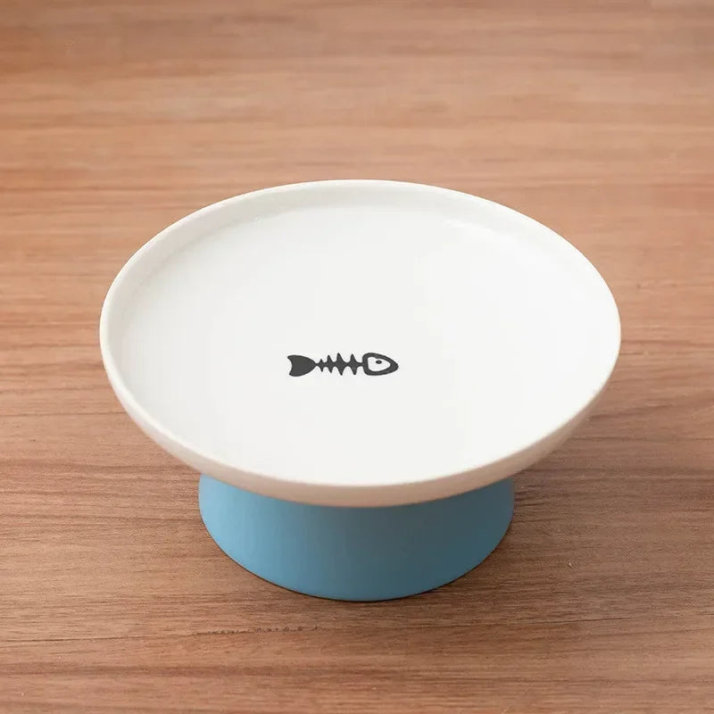 Hign-concerned Ceramic Cat Bowl Pet Dish For Cats And Kittens